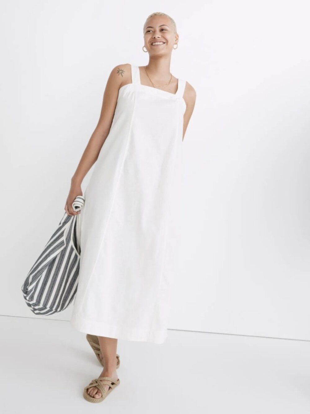 Madewell White Midi Sundress